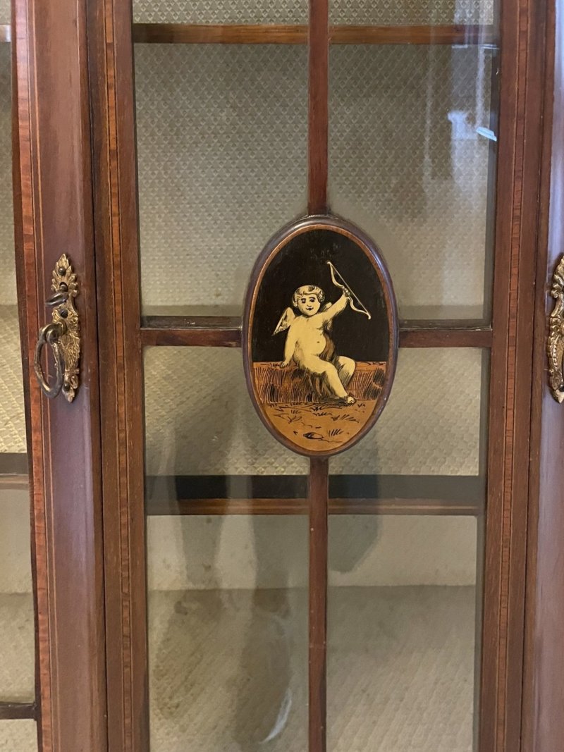 Antique Edwardian Superb Quality Inlaid Mahogany Display Cabinet - Image 7